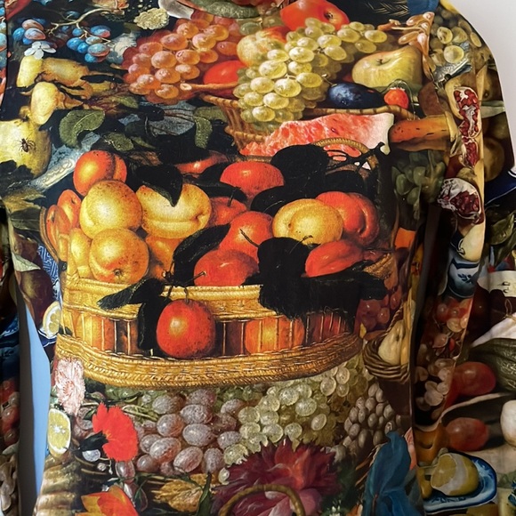 Samantha Pleet Harvest Fruit Print Mock Neck Bodysuit - Picture 2 of 14